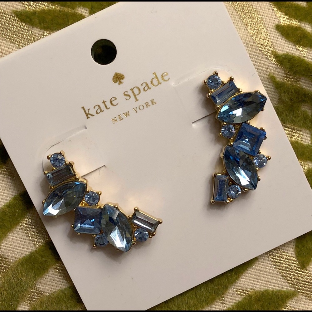 Kate Spade Blue Crescent Earrings